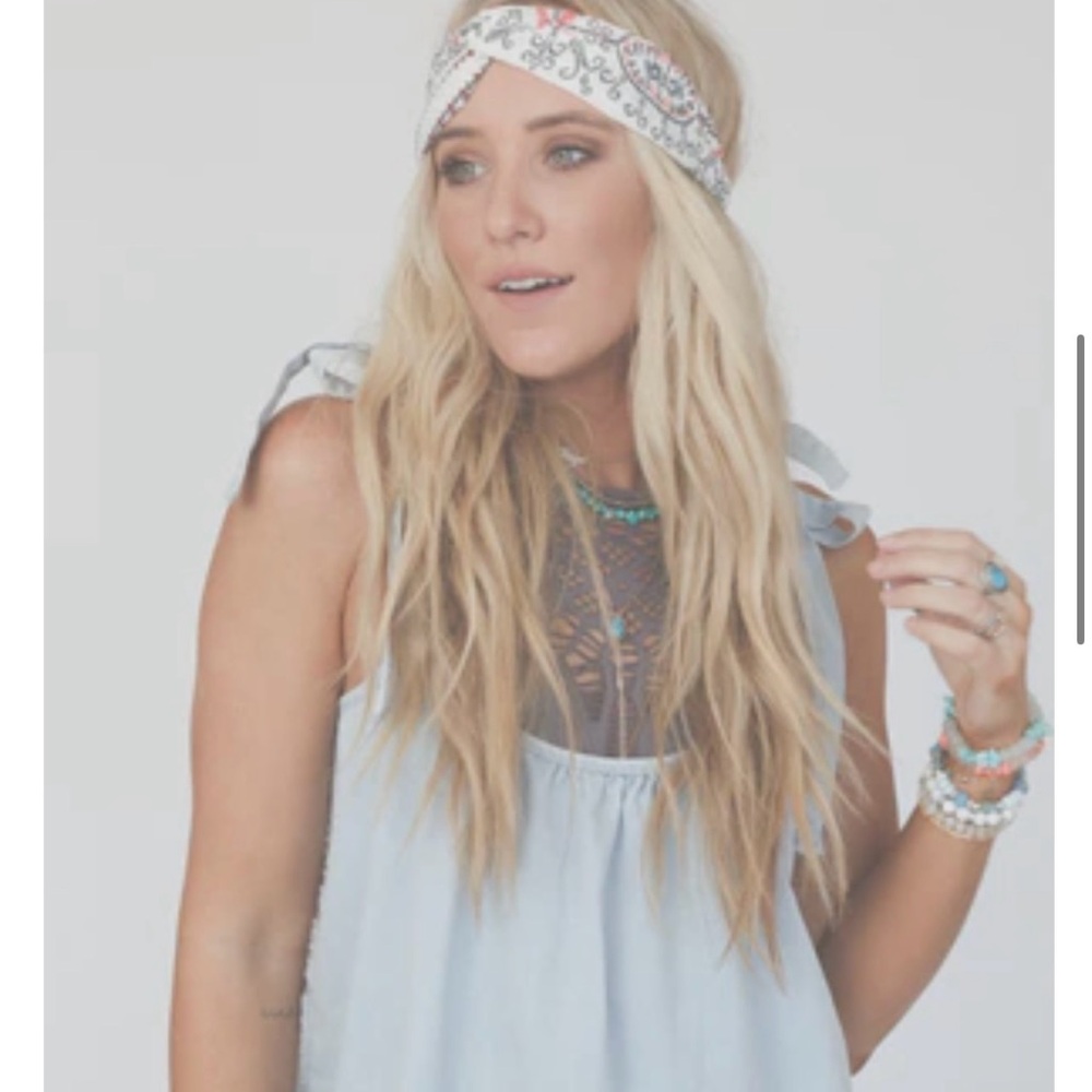 Floral White Whats the Stitch Headband
